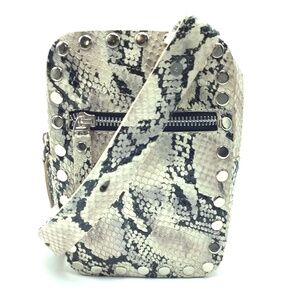 Aleja Avia Leather Snakeskin Print Bag